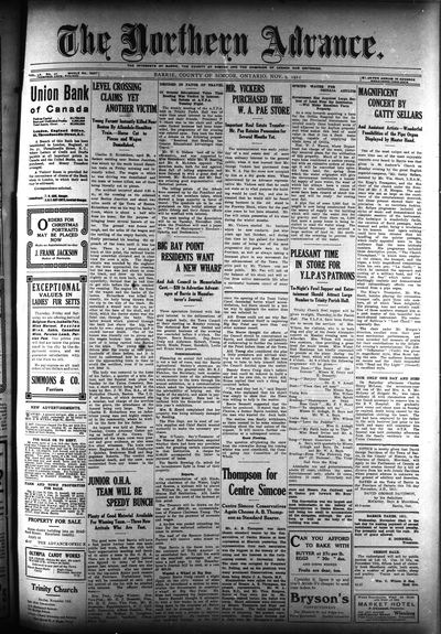 Northern Advance, 9 Nov 1911