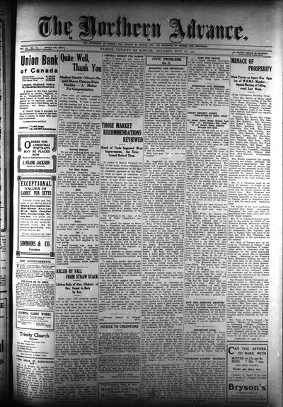 Northern Advance, 16 Nov 1911