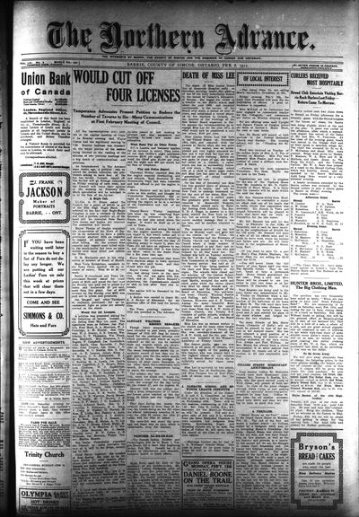 Northern Advance, 8 Feb 1912