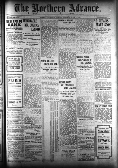 Northern Advance, 25 Apr 1912