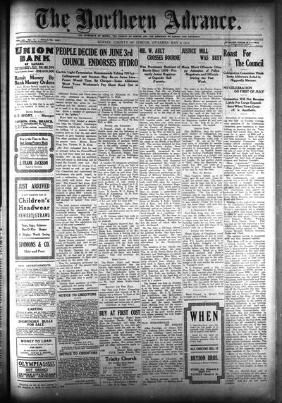 Northern Advance, 9 May 1912