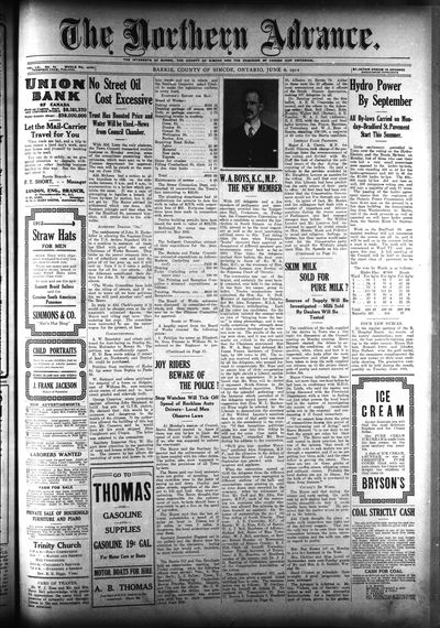 Northern Advance, 6 Jun 1912