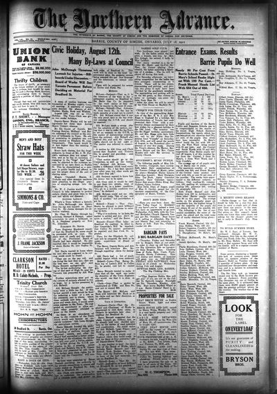 Northern Advance, 18 Jul 1912