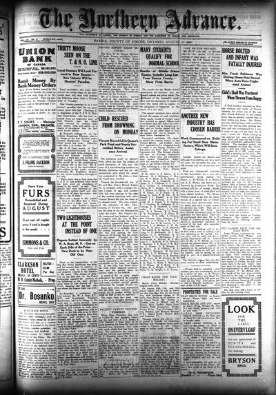 Northern Advance, 1 Aug 1912