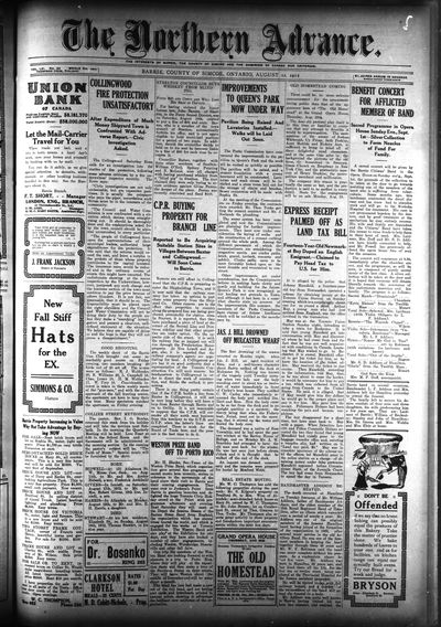 Northern Advance, 22 Aug 1912