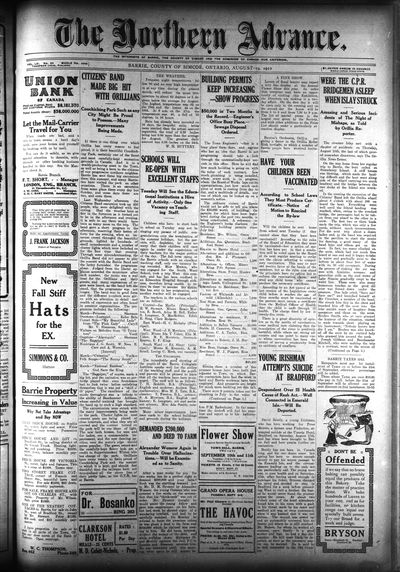 Northern Advance, 29 Aug 1912