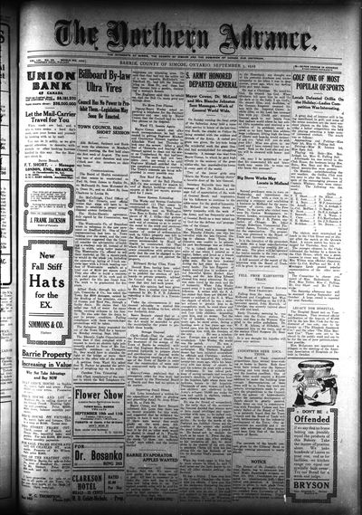 Northern Advance, 5 Sep 1912