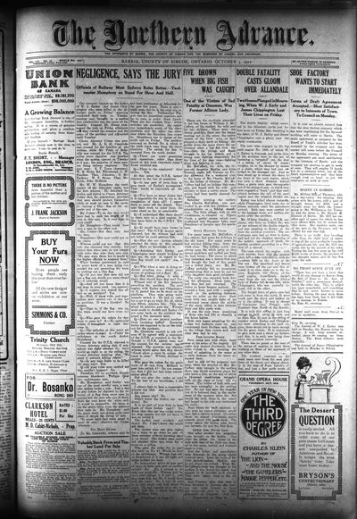 Northern Advance, 3 Oct 1912