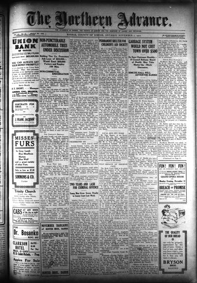 Northern Advance, 7 Nov 1912