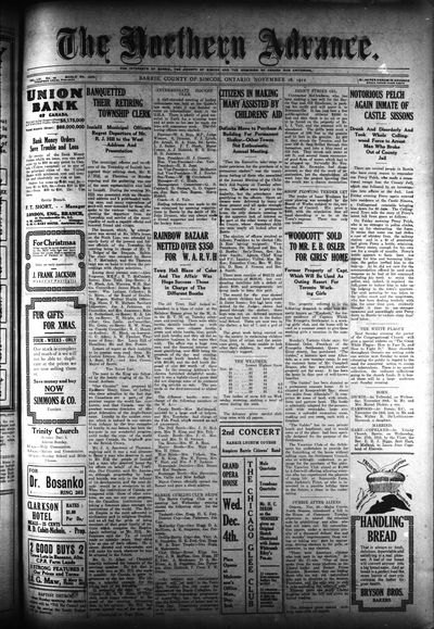 Northern Advance, 28 Nov 1912