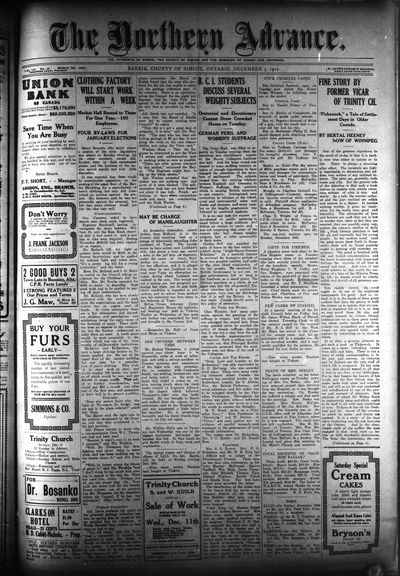 Northern Advance, 5 Dec 1912