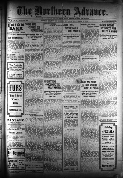 Northern Advance, 26 Dec 1912