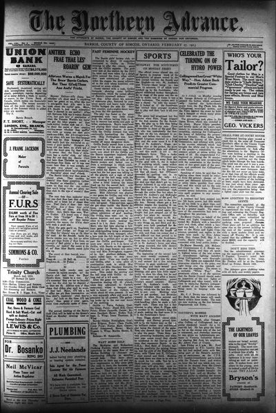 Northern Advance, 27 Feb 1913