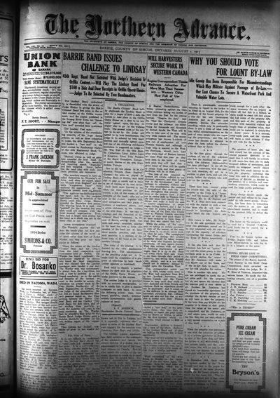 Northern Advance, 7 Aug 1913