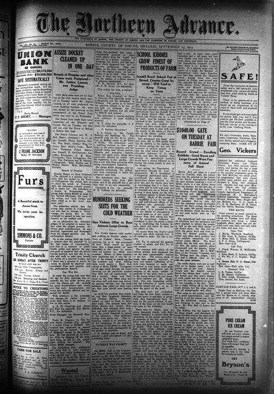 Northern Advance, 25 Sep 1913