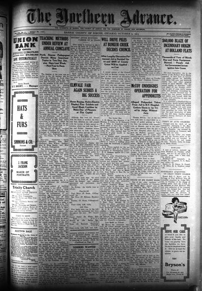 Northern Advance, 9 Oct 1913