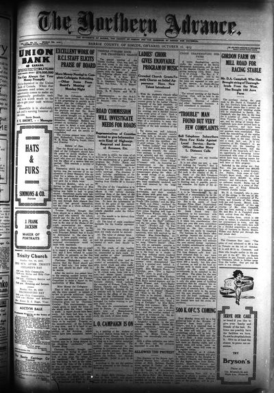 Northern Advance, 16 Oct 1913