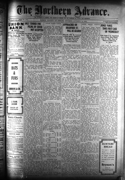 Northern Advance, 23 Oct 1913