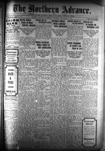 Northern Advance, 6 Nov 1913