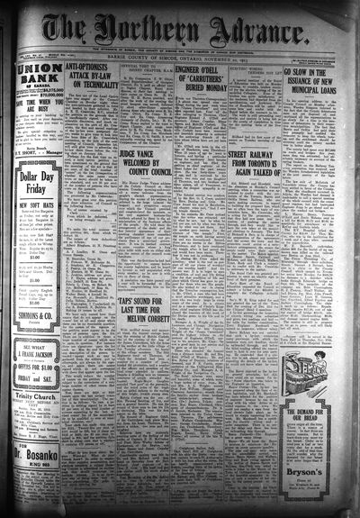 Northern Advance, 20 Nov 1913