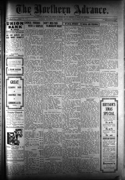 Northern Advance, 18 Dec 1913