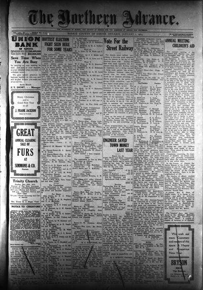 Northern Advance, 1 Jan 1914