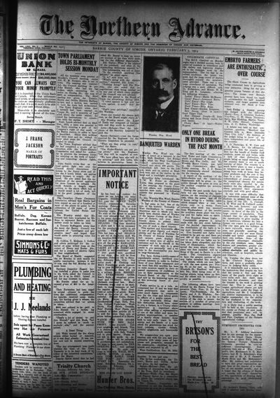 Northern Advance, 5 Feb 1914