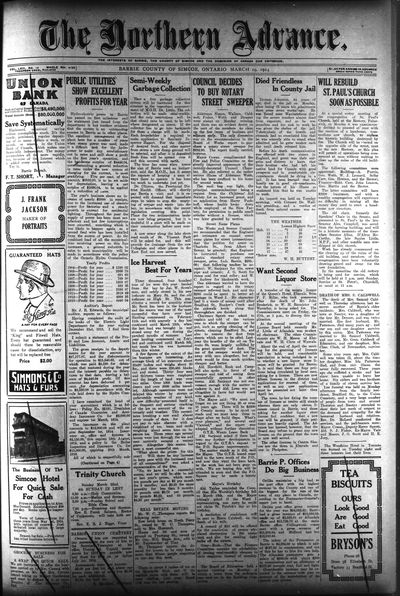 Northern Advance, 19 Mar 1914