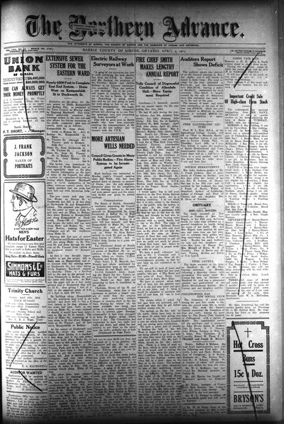 Northern Advance, 9 Apr 1914