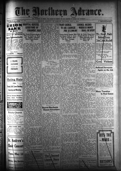 Northern Advance, 7 May 1914