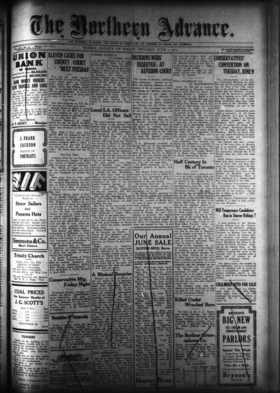 Northern Advance, 4 Jun 1914