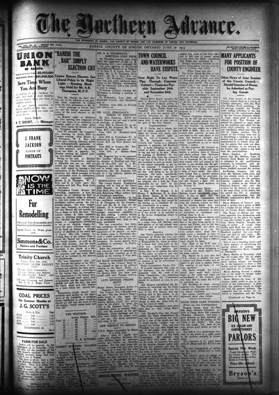 Northern Advance, 18 Jun 1914