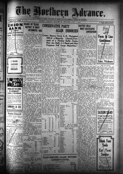 Northern Advance, 2 Jul 1914