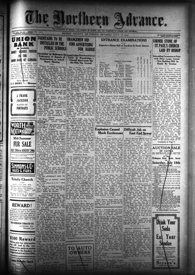 Northern Advance, 16 Jul 1914