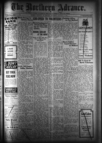 Northern Advance, 20 Aug 1914