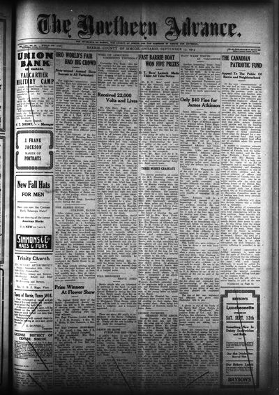 Northern Advance, 17 Sep 1914