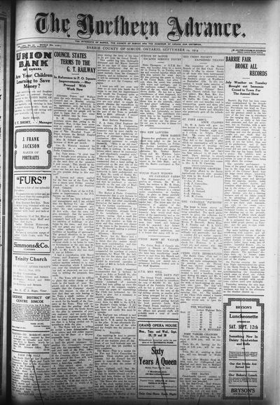 Northern Advance, 24 Sep 1914