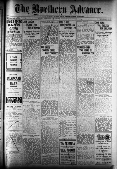 Northern Advance, 1 Oct 1914