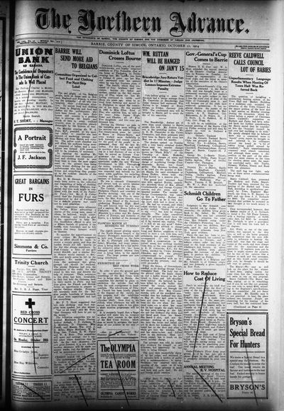 Northern Advance, 22 Oct 1914