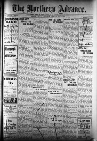 Northern Advance, 19 Nov 1914