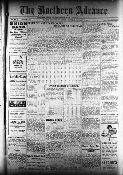 Northern Advance, 7 Jan 1915