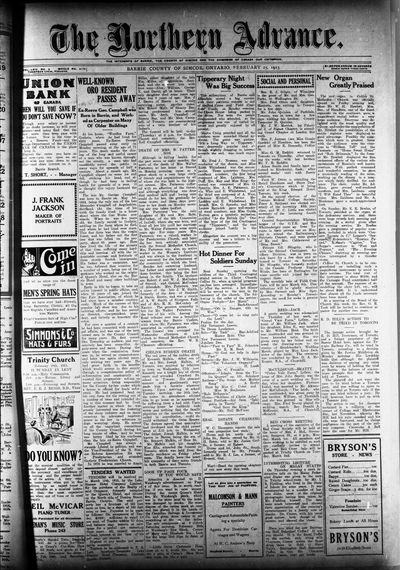 Northern Advance, 25 Feb 1915