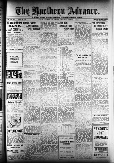 Northern Advance, 4 Mar 1915