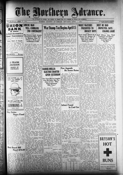 Northern Advance, 1 Apr 1915