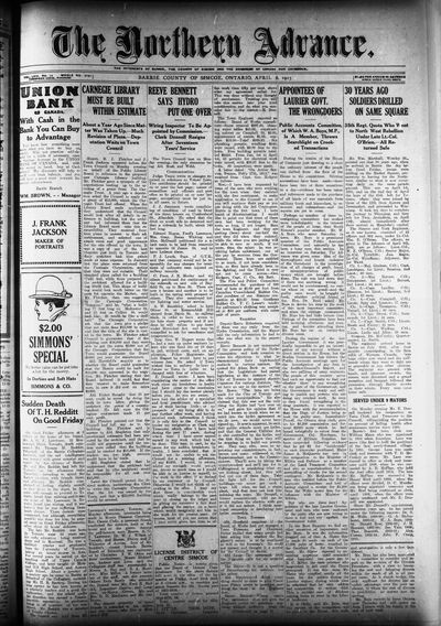 Northern Advance, 8 Apr 1915