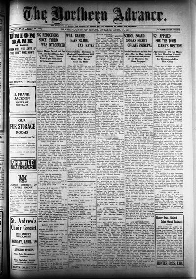 Northern Advance, 15 Apr 1915