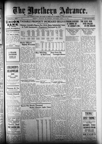 Northern Advance, 29 Apr 1915