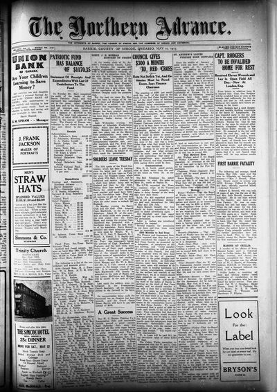 Northern Advance, 20 May 1915