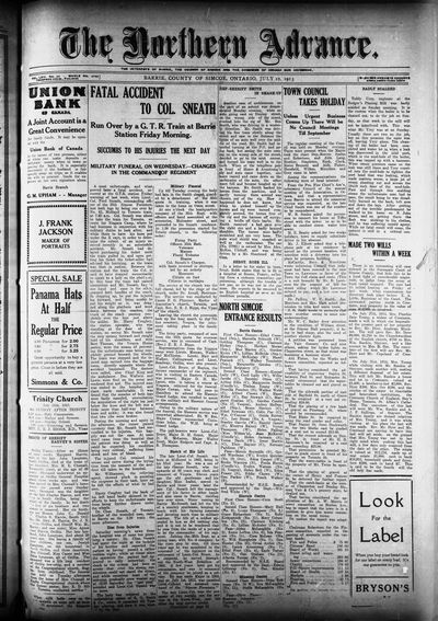 Northern Advance, 22 Jul 1915