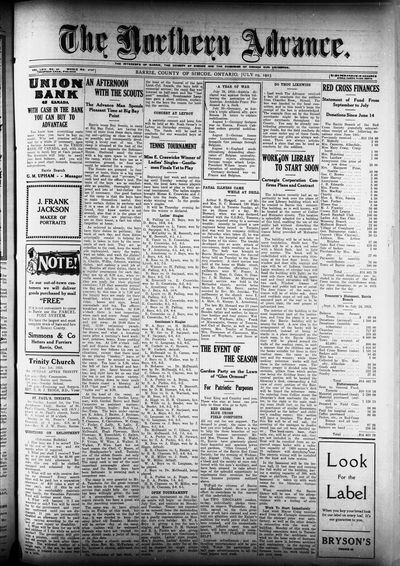 Northern Advance, 29 Jul 1915